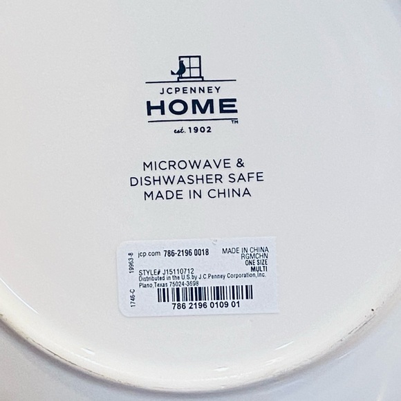 🍁🌟2xHP🌟Set of Fall Watercolor Pumpkin Glazed Ceramic Plate & Small Leaf Bowl - Picture 5 of 10